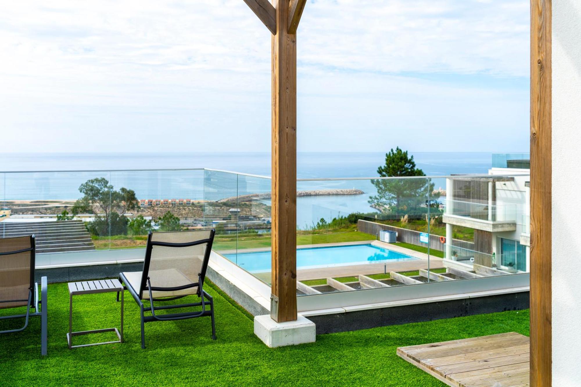 Mar A Vista - Condominium With Pool, Gym And Sea Views Nazaré Exteriör bild